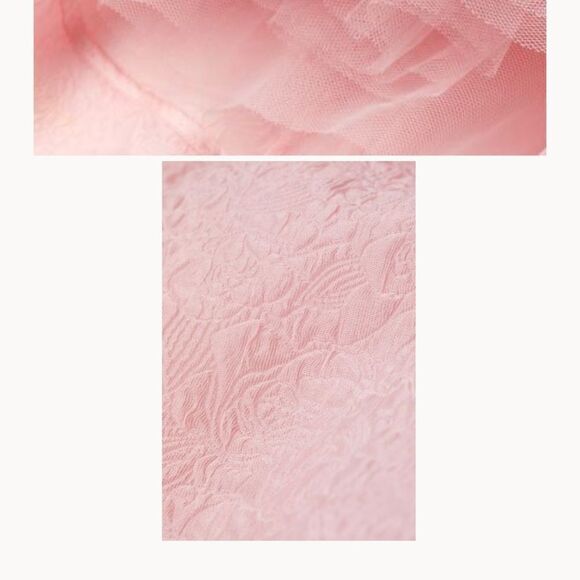 Simone Rocha x H&M Short Cloqué Mini Fit & Flare Dress Pink M - Picture 11 of 12